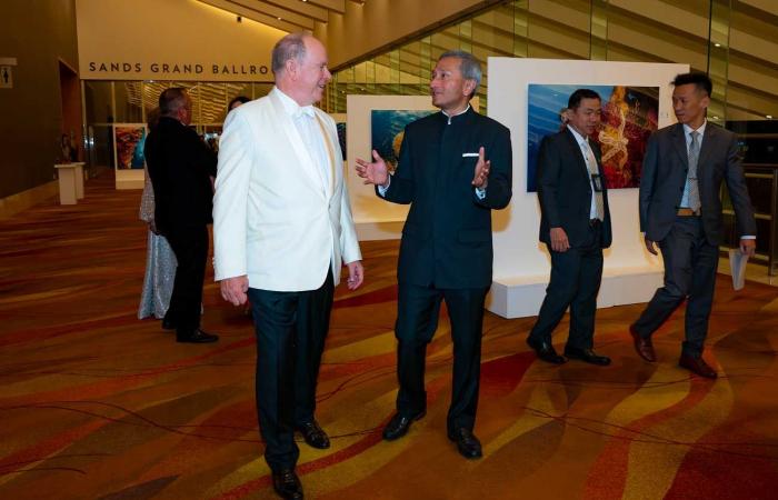 Le bal gelé du Prince Albert II à Singapour