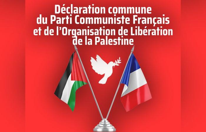 Déclaration commune de solidarité Organisation de libération de la Palestine-Parti communiste français