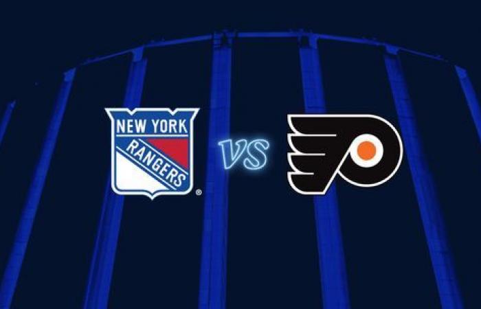 Les compositions officielles des Rangers de New York ont ​​été confirmées quelques instants avant le match contre les Flyers.