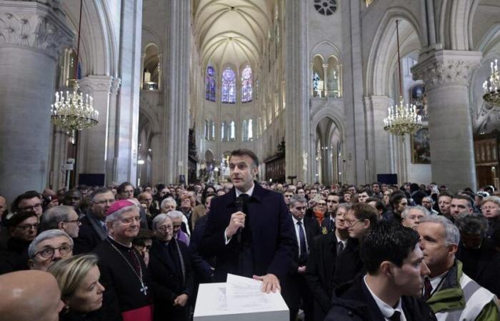 cinq ans plus tard, Emmanuel Macron savoure la renaissance de la cathédrale