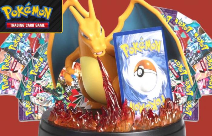 Obtenez 10 packs Pokémon TCG et une superbe statue de Charizard à petit prix pour le Black Friday