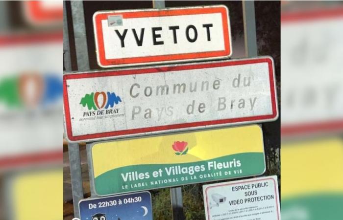 des jeunes agriculteurs de Seine-Maritime échangent des pancartes municipales