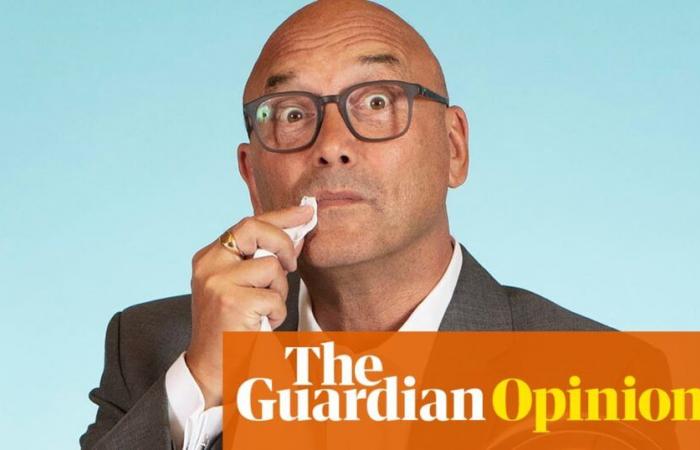 Gregg Wallace est en difficulté. Je lui dirais bien de mettre une chaussette dessus, mais n’est-ce pas là la cause du problème ?