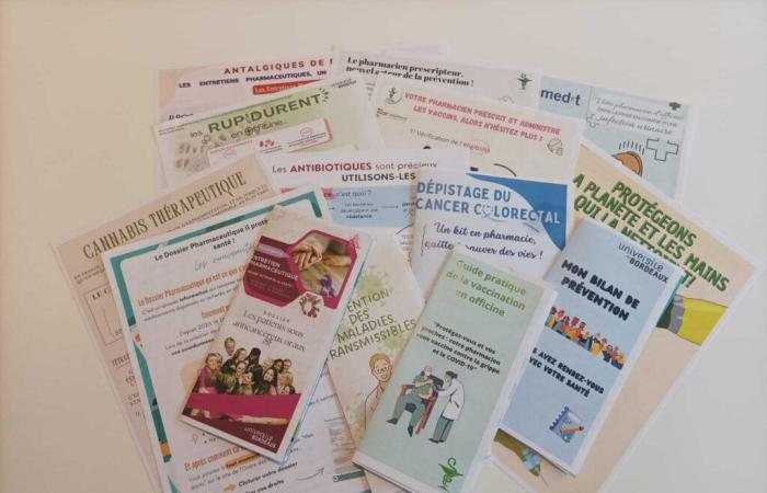 Des étudiants bordelais déclinent les missions de la pharmacie dans une brochure