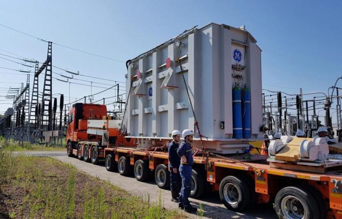 Installation d’un transformateur 36 MVA pour alimenter les fours Saint-Gobain