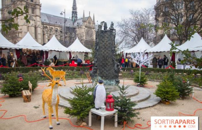 Le charmant marché de Noël de Notre-Dame de Paris en l’honneur des artistes-artisans français