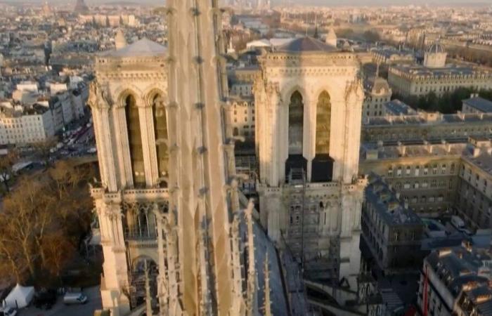 Emmanuel Macron fait sa dernière visite sur le chantier de la cathédrale