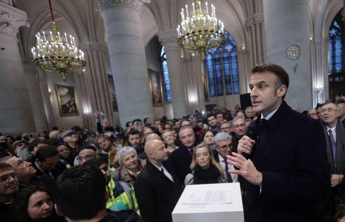 Après le choc de l’incendie, la réouverture sera “un choc d’espoir”, prédit Macron