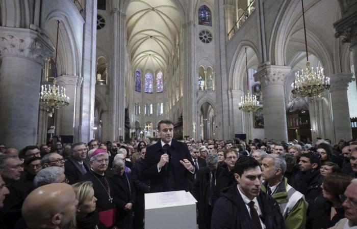 Le président français Emmanuel Macron dévoile le nouvel « éclat » de la cathédrale Notre-Dame de Paris cinq ans après l’incendie d’avril 2019