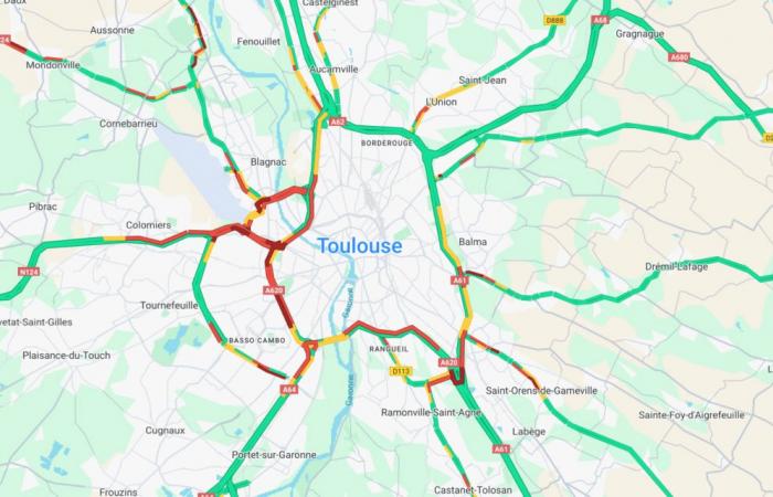 Circulation compliquée sur le périphérique de Toulouse ce vendredi soir