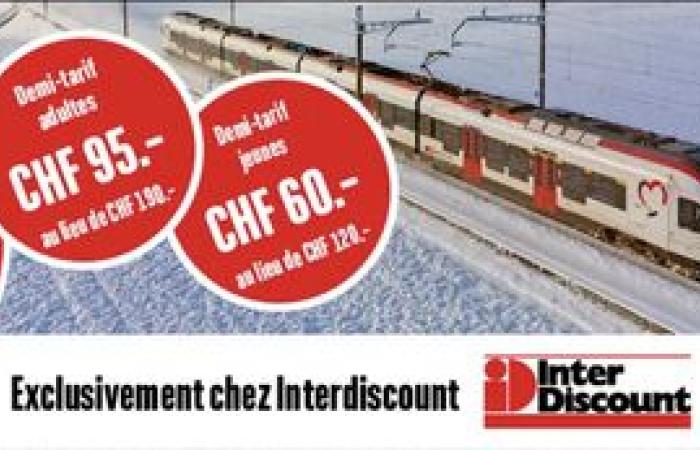 Le demi-tarif CFF est à moitié prix chez Interdiscount