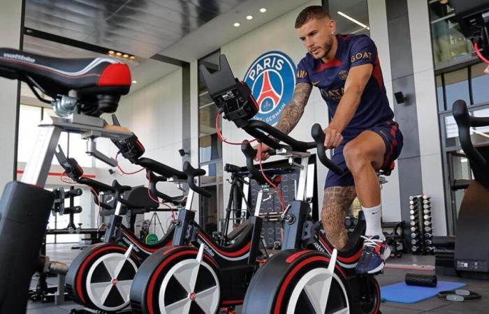 entraînement pour Lucas Hernández