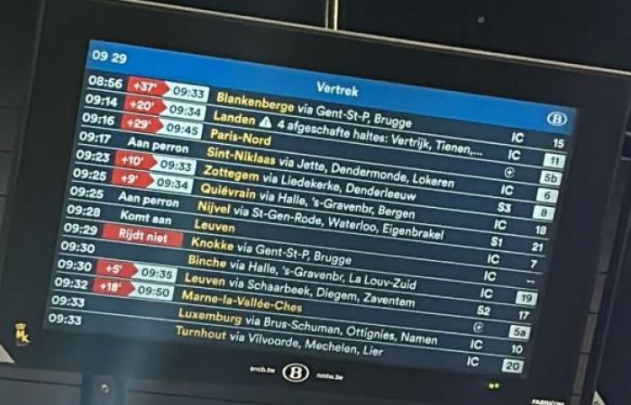 le réseau SNCB perturbé ce vendredi matin