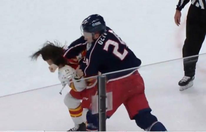 Mathieu Olivier jette les gants à deux reprises en deuxième période face aux Flames