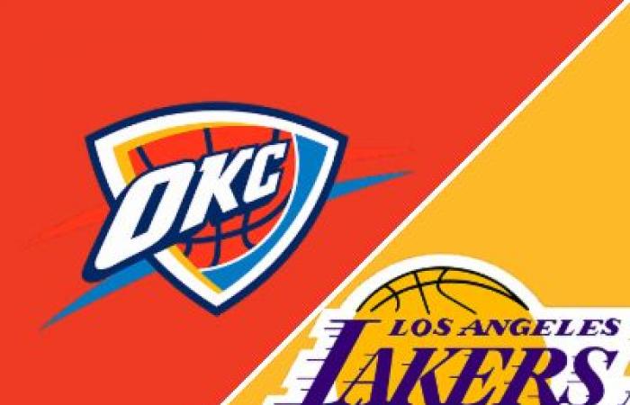 Thunder 101-93 Lakers (29 novembre 2024) Récapitulatif du match