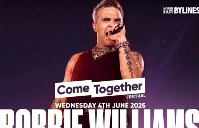 Robbie Williams est la première tête d’affiche du nouveau festival Come Together à Newcastle