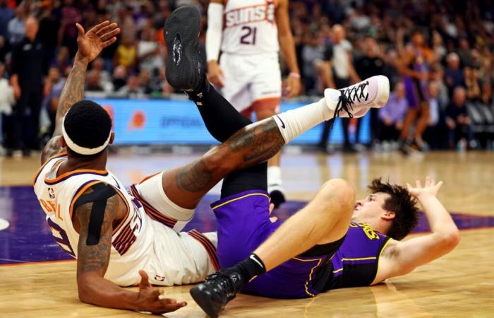 Qu’est-il arrivé à Austin Reaves ? La star des Lakers vacille dans les vestiaires après une dure chute lors d’une collision avec Isaiah Hartenstein