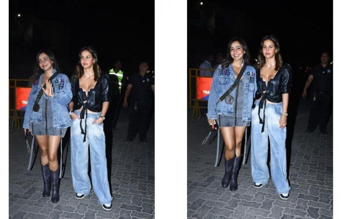 Neha et Aisha Sharma formaient un duo de sœurs chic au concert de Dua Lipa à Mumbai