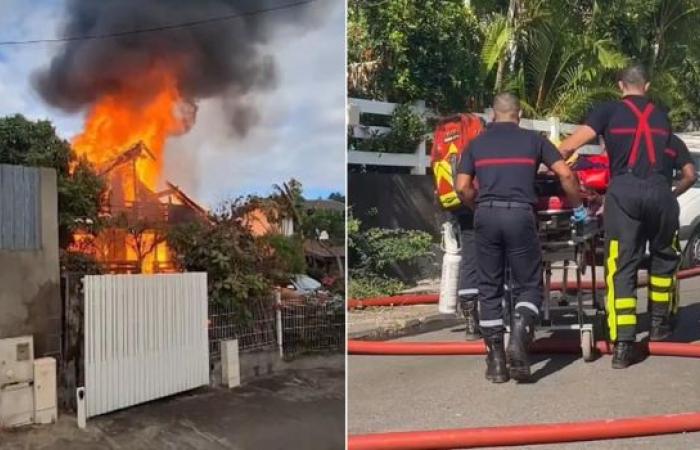 elle aurait plongé dans une piscine pour échapper aux flammes