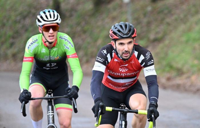 William Millat devant son frère Adrien sur les hauteurs du Creusot