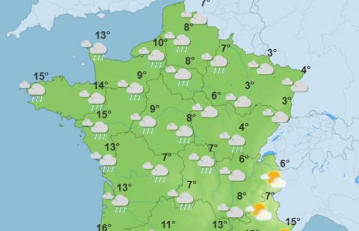 Météo de la semaine : un défilé de perturbations au programme début décembre () : Prévisions à 7 jours