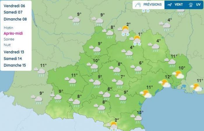 froid, averses et neige en montagne à basse altitude le week-end prochain en raison du décrochage du vortex polaire