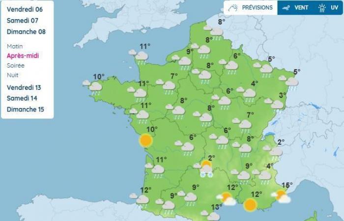 froid, averses et neige en montagne à basse altitude le week-end prochain en raison du décrochage du vortex polaire