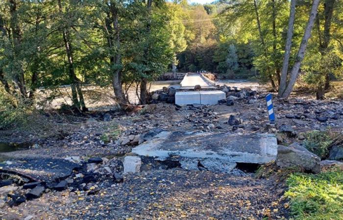 Après les inondations en Haute-Loire : le gué de Saint-Ilpize rouvert