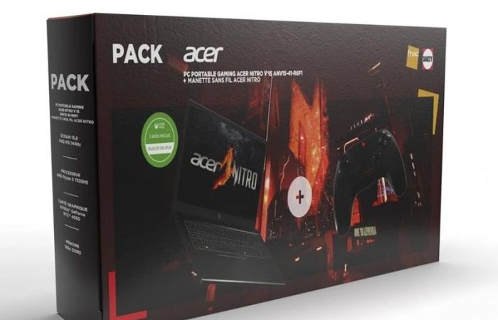 Acer Nitro V 15 ANV15-41-R6F1, PC portable de jeu créatif noir en Pack 15″ 144Hz AMD Ryzen 5 7535HS RTX 4050 + manette de jeu – LaptopSpirit