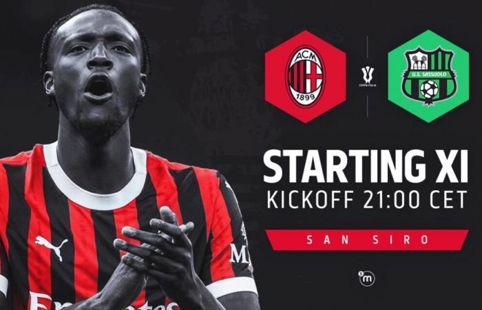 AC Milan contre Sassuolo onze de départ