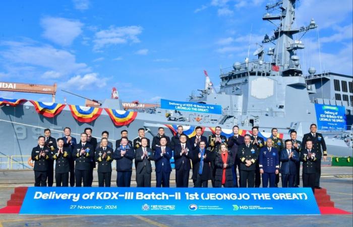 La marine sud-coréenne prend livraison d’un nouveau destroyer de plus de 10 000 tonnes