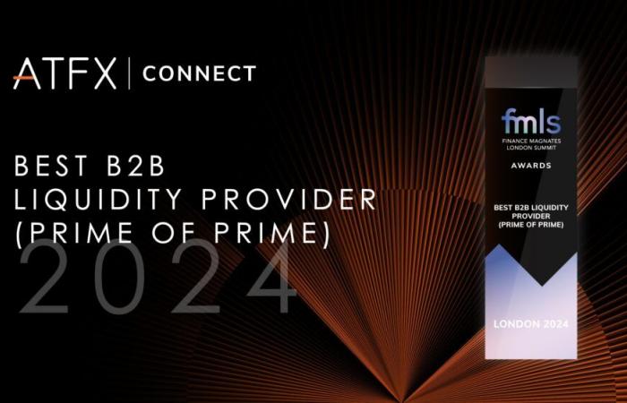 ATFX Connect a remporté le prix du meilleur fournisseur de liquidités B2B (Prime Of Prime) au Finance Magnates London Summit 2024