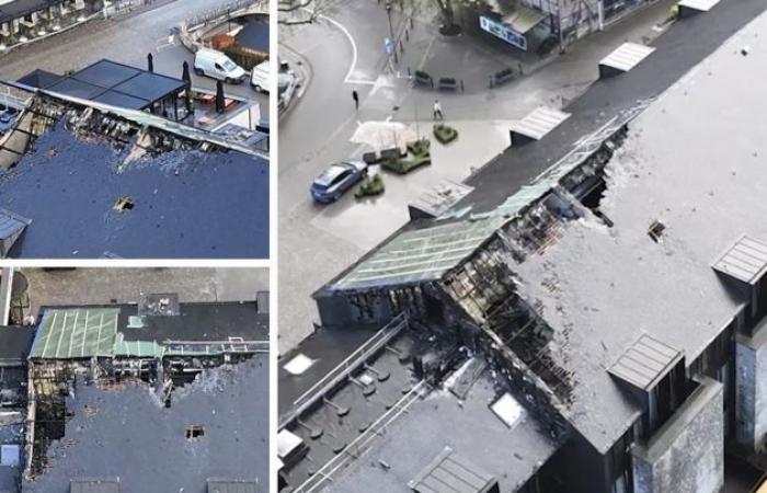 Des images de drones montrent des dégâts sur le toit de l’hôtel cinq étoiles de Marc Coucke après un grave incendie au restaurant Wagyu