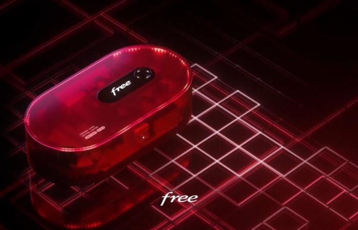 Free lance une Freebox Ultra en édition limitée, transparente et éclairée en rouge