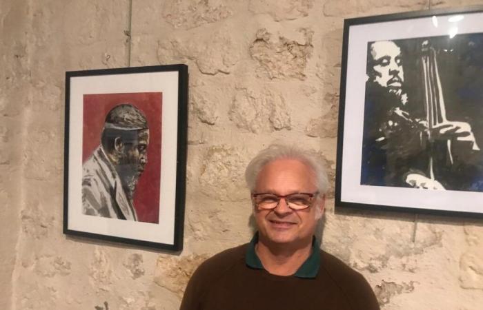 Les grands noms du jazz sur les tableaux de Didier Le Jallé