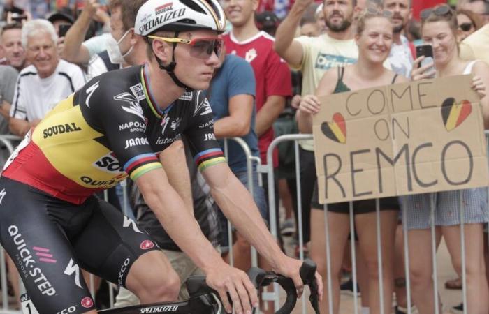 Remco Evenepoel se fracture la clavicule après un accident à l’entraînement