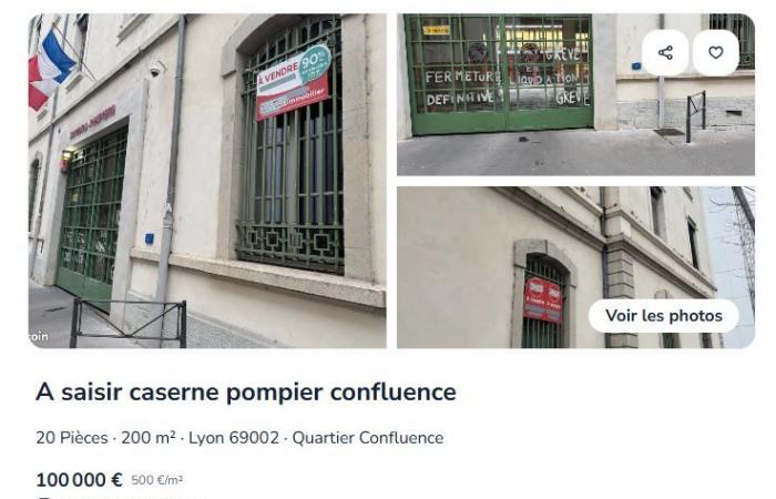 Pourquoi la caserne des pompiers de Confluence a-t-elle été mise en vente sur Leboncoin ?