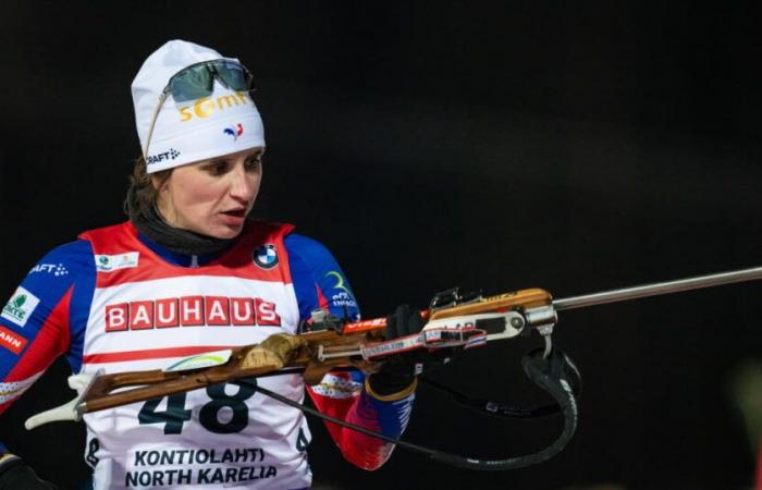 Julia Simon était en bonne voie à Kontiolahti