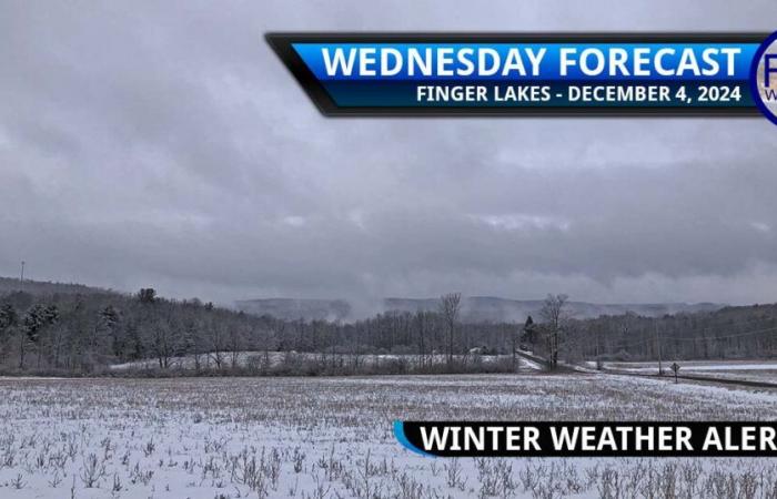 Vents violents, bourrasques de neige et effet lac de cette nuit jusqu’à jeudi – Météo des Finger Lakes