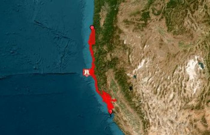 Un séisme de magnitude 7 frappe près de la côte californienne, les autorités américaines émettent une alerte au tsunami