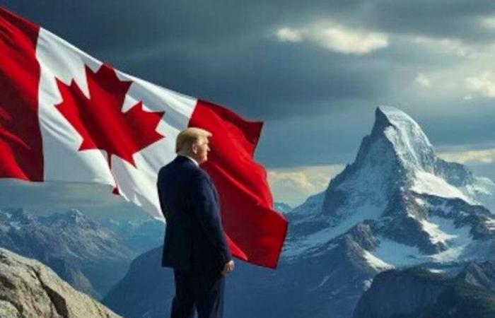 Trump prend le contrôle du Canada et y plante le Cervin