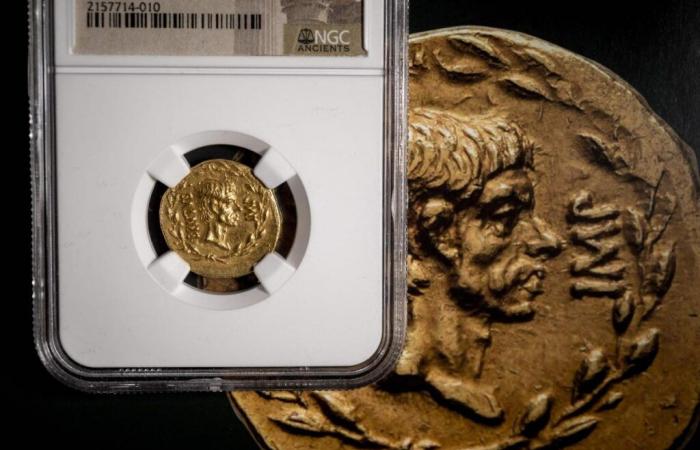 Une pièce d’or romaine rarissime à l’effigie de Brutus, meurtrier de Jules César, est mise aux enchères à Genève