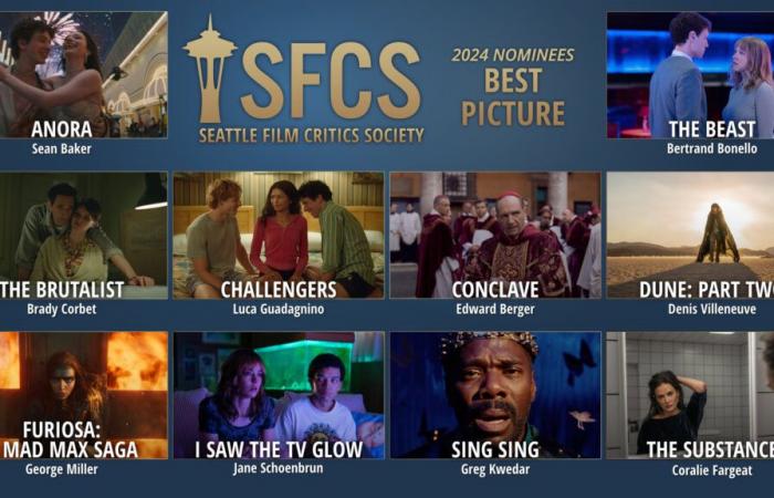 La Seattle Film Critics Society annonce les nominés pour 2024