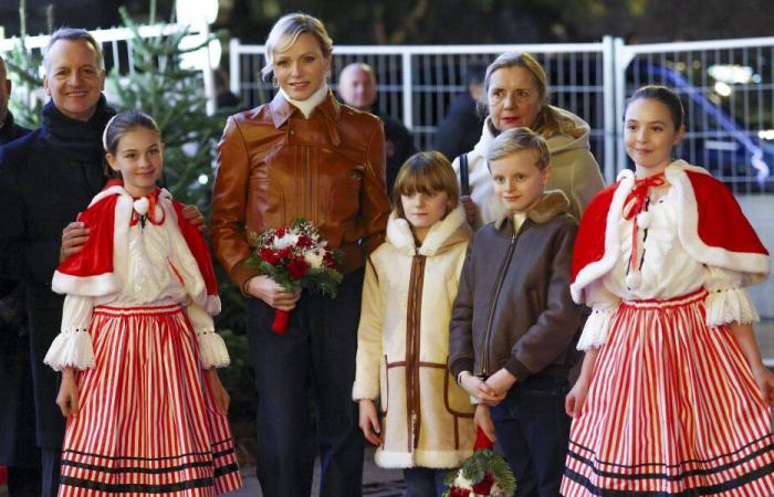 Charlène, Jacques and Gabriella from Monaco inaugurate the Christmas market