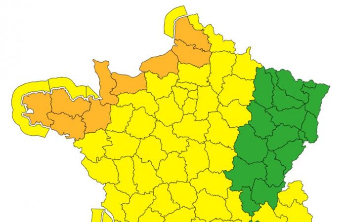 Vigilance orange pour quinze départements du Nord-Ouest et du Sud-Est