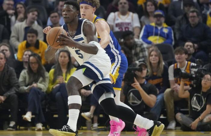 Anthony Edwards compte 30 points et 9 passes décisives lors de la victoire 107-90 des Timberwolves contre les Warriors.