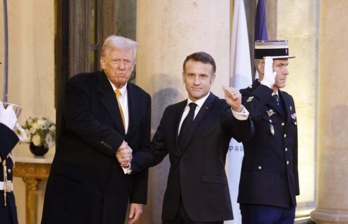 Donald Trump accueilli à l’Élysée par Emmanuel Macron