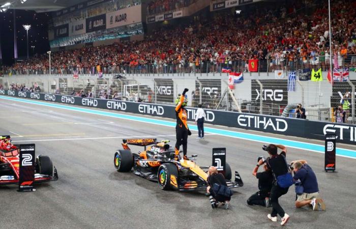 Lando Norris navigue vers la victoire devant Carlos Sainz et Charles Leclerc à Abu Dhabi alors que McLaren remporte le championnat des constructeurs