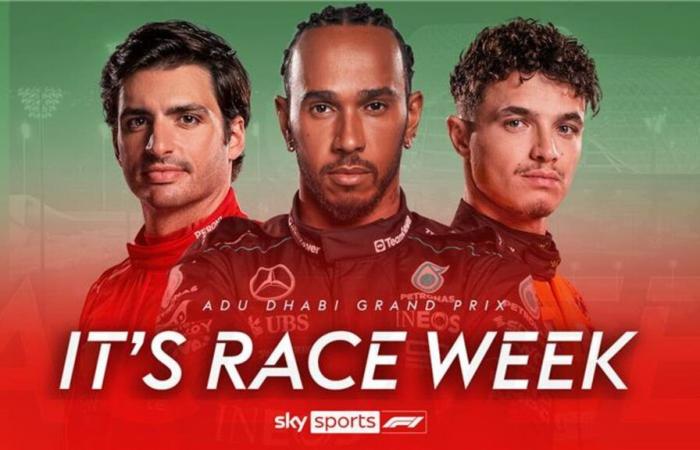 Programme du GP d’Abou Dhabi : heure du Royaume-Uni, quand regarder le dernier week-end de F1 en direct sur Sky Sports alors que McLaren et Ferrari se battent pour le championnat des constructeurs