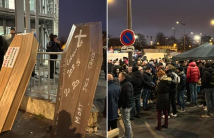 Les taxis de la Drôme et de l’Ardèche manifestent à Paris